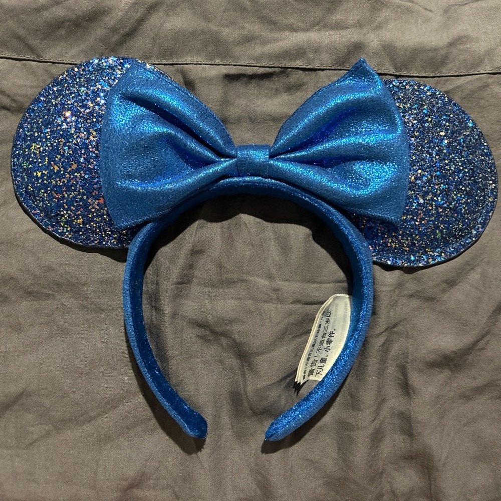 **Sold**Disney Sparkling Blue Mouse Ears Headband